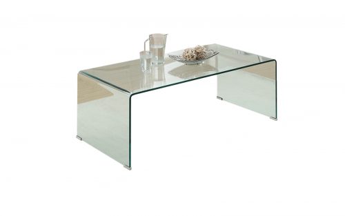 Mesa de centro en Vidrio Curvo